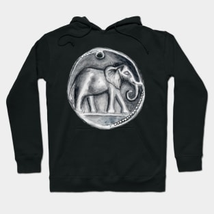 Hannibal Carthage Elephant Coin Original Watercolor Hoodie